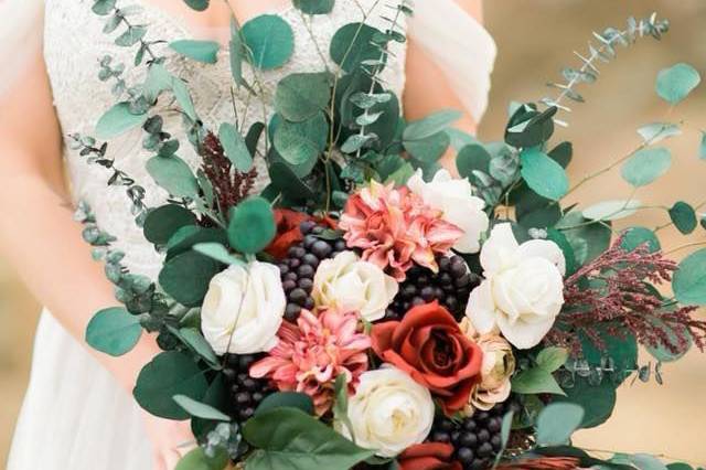 Bride with bouquet