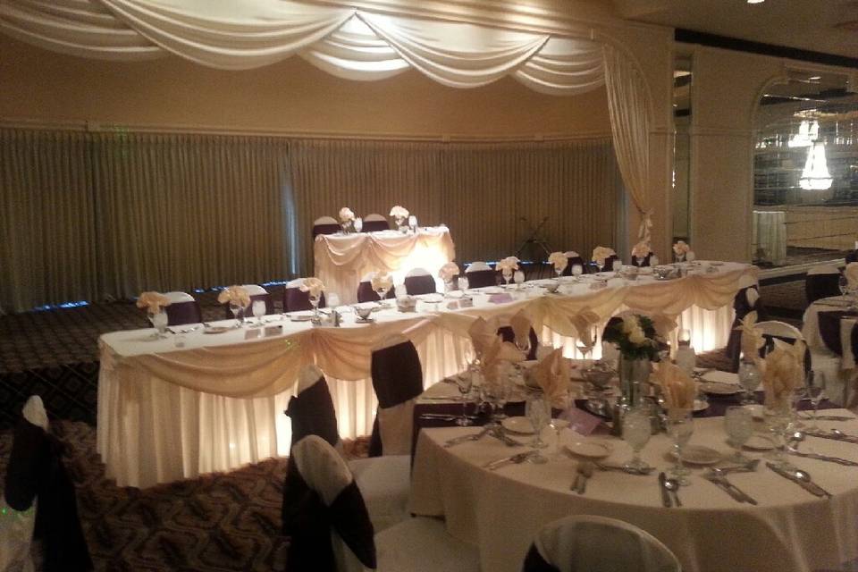 Wedding reception area