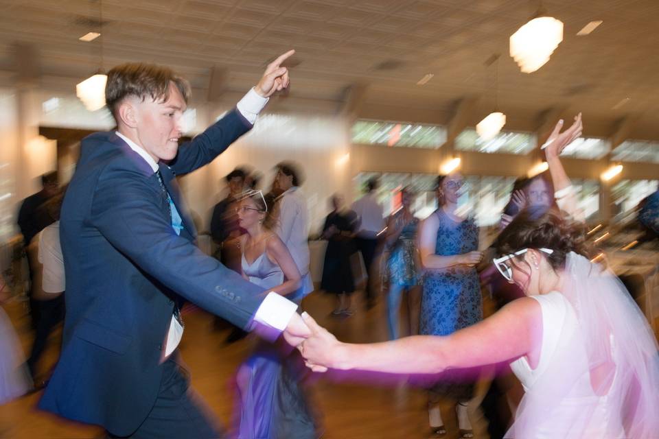 Bride dancing