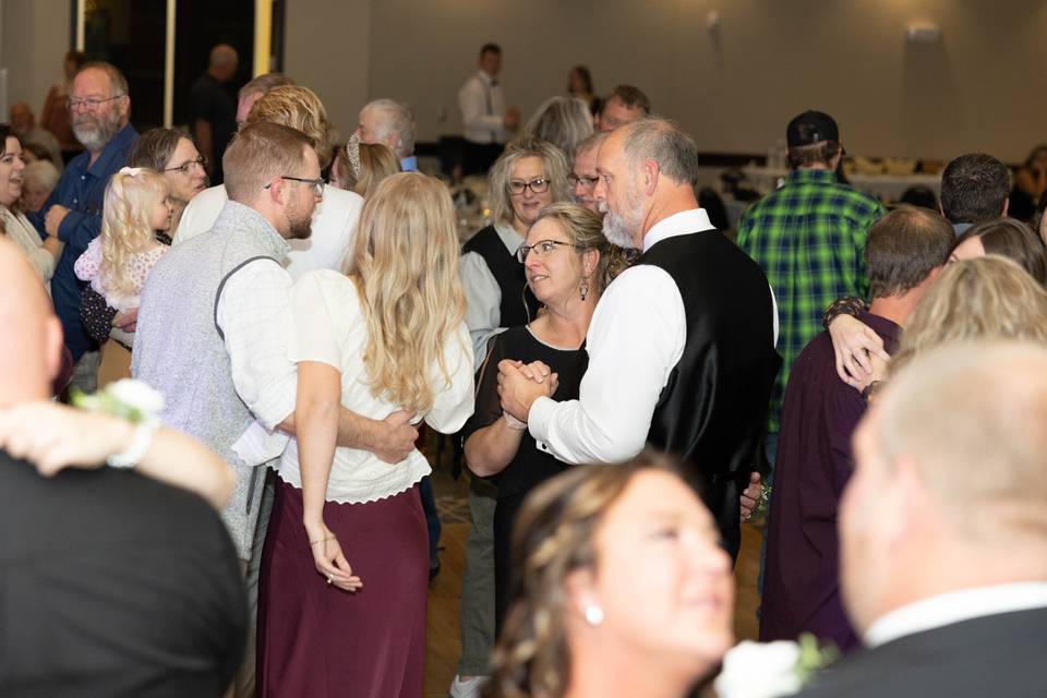 Girls dancing with Bride