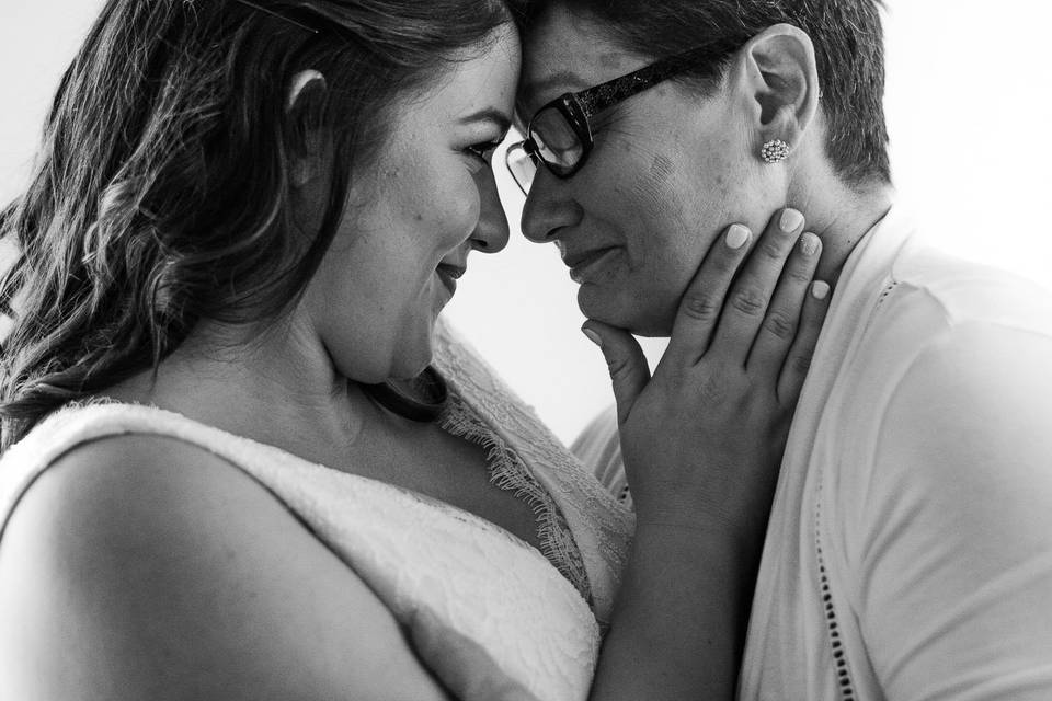 A mom and daughter moment.