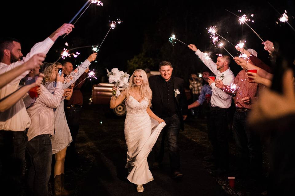 Sparkler entrance!