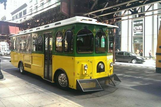 The vintage wedding trolley