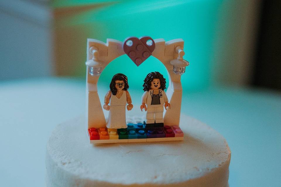 LEGO wedding cake topper