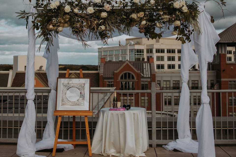 Ceremony with ketubah