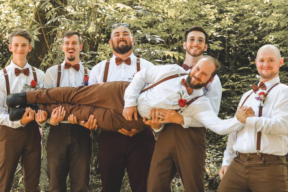 Carrying the groom