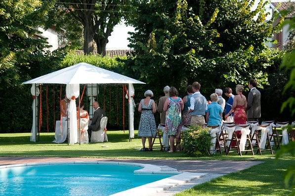 A garden ceremony in the Monferrato area, Italy.