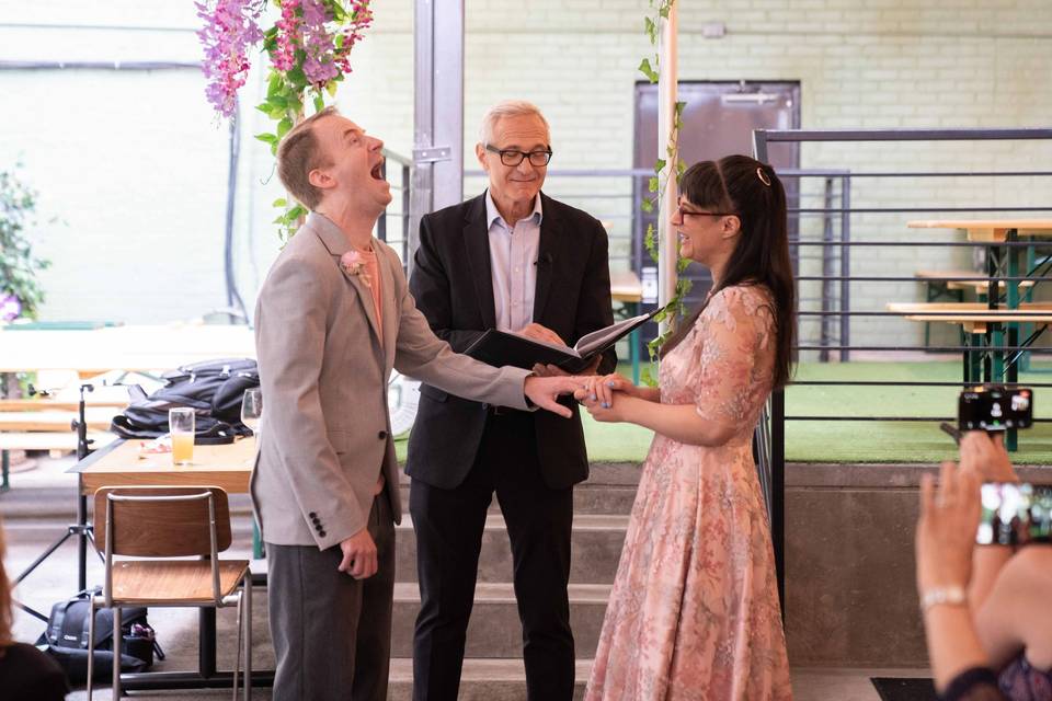 Couple at the alter