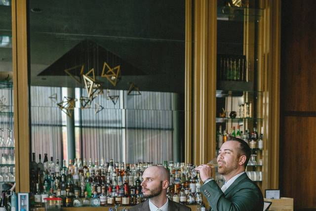 Grooms at the Farnam Hotel