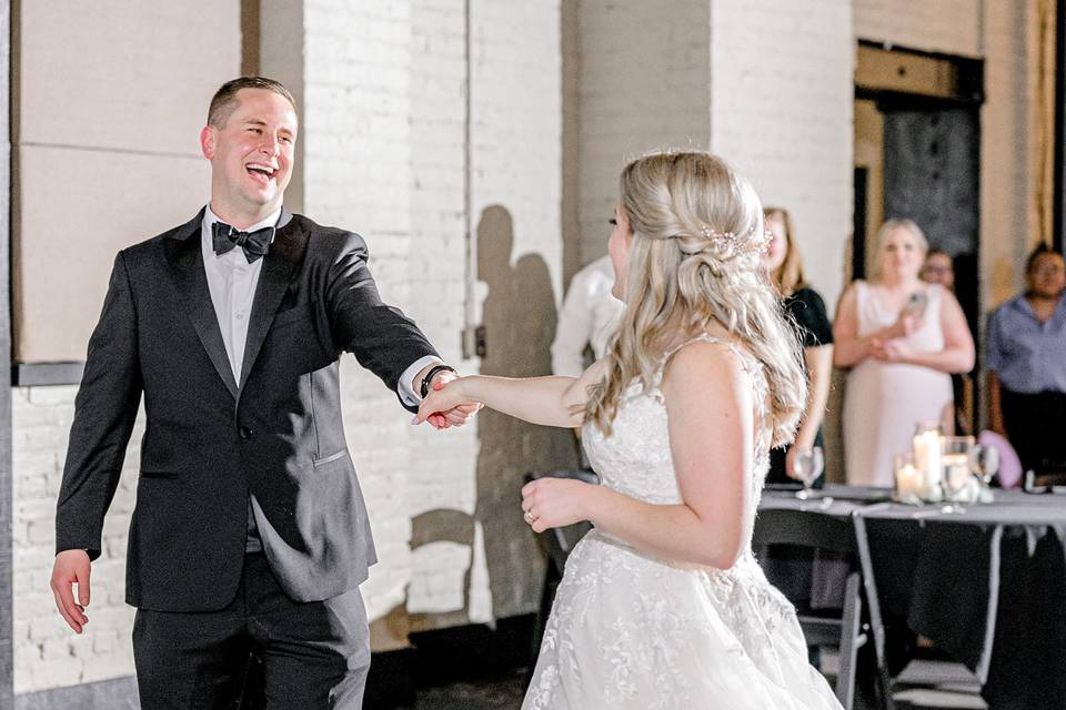 Bride and groom first dance