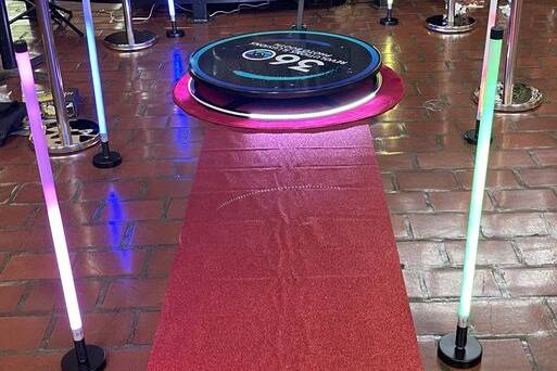 Red carpet setup