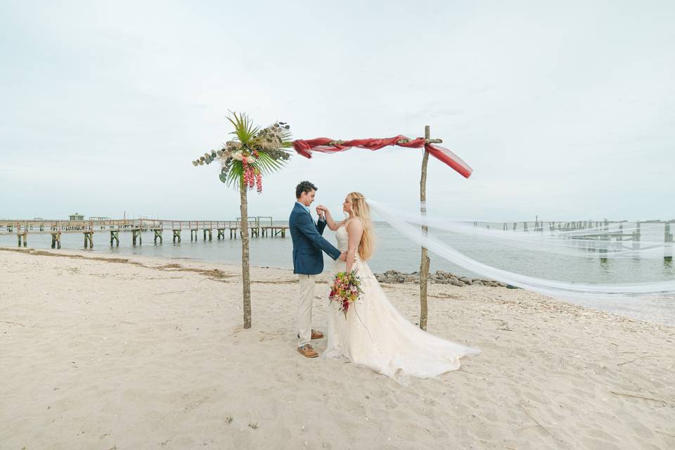 Private Beach Wedding