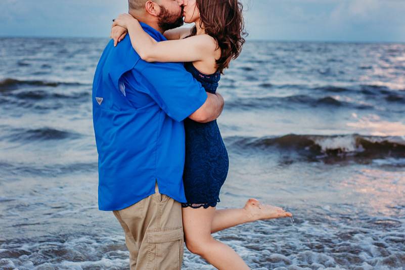 Engagement on the beach