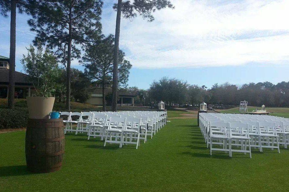 Wedding ceremony area