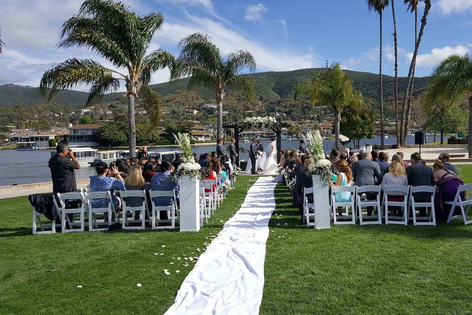 Outdoor wedding ceremony