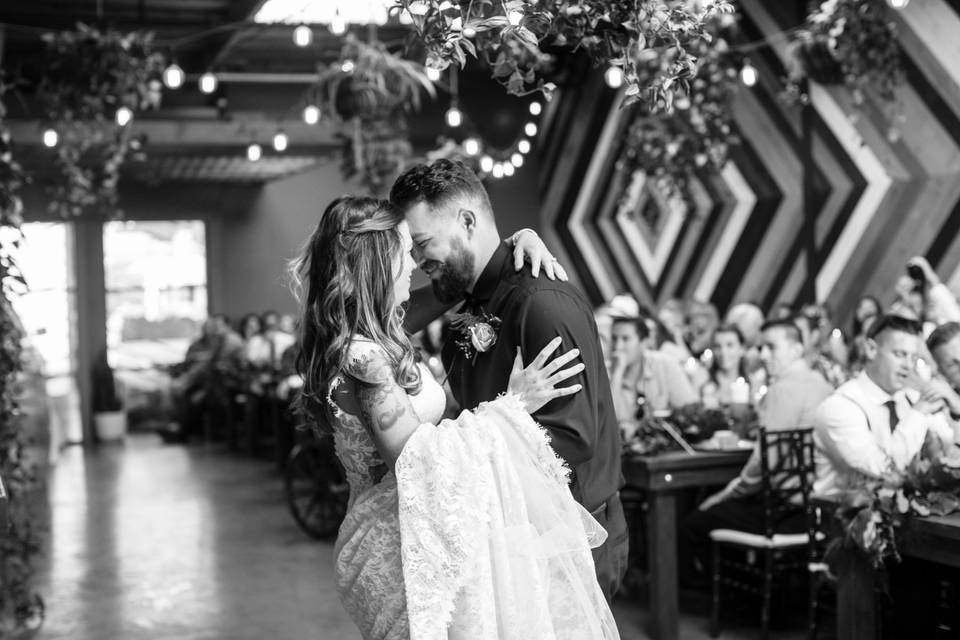 Wedding reception area