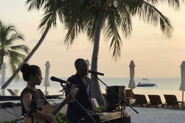 Performing at Conrad, Maldives