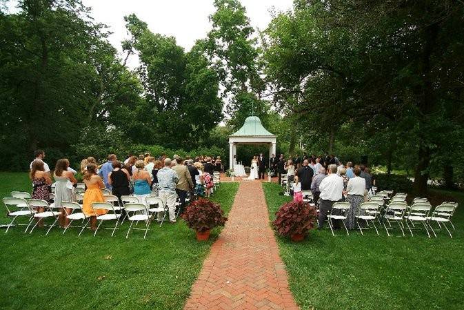 Outdoor wedding ceremony