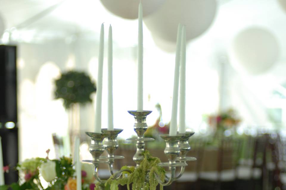 Table setup with flowers