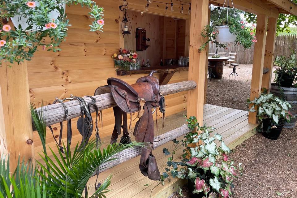 Reception Log Cabin Bar