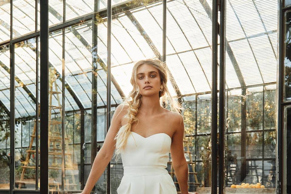 Contemporary jumpsuit for the modern bride