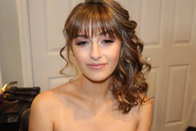 Side swept updo