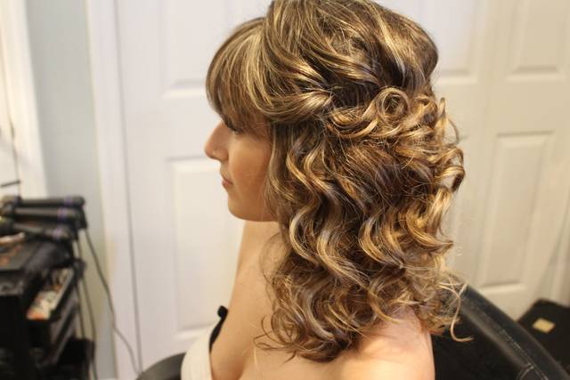Side swept updo