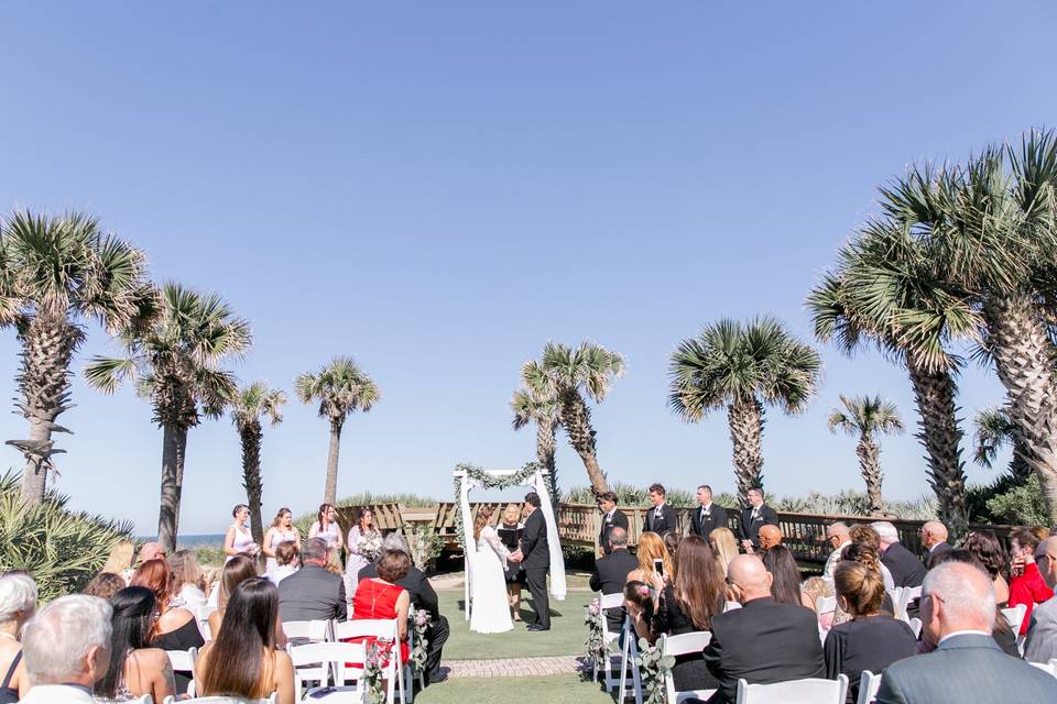 Outdoor ceremony site