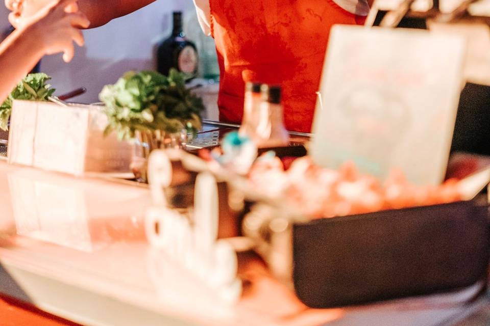 Bartender Jason serving