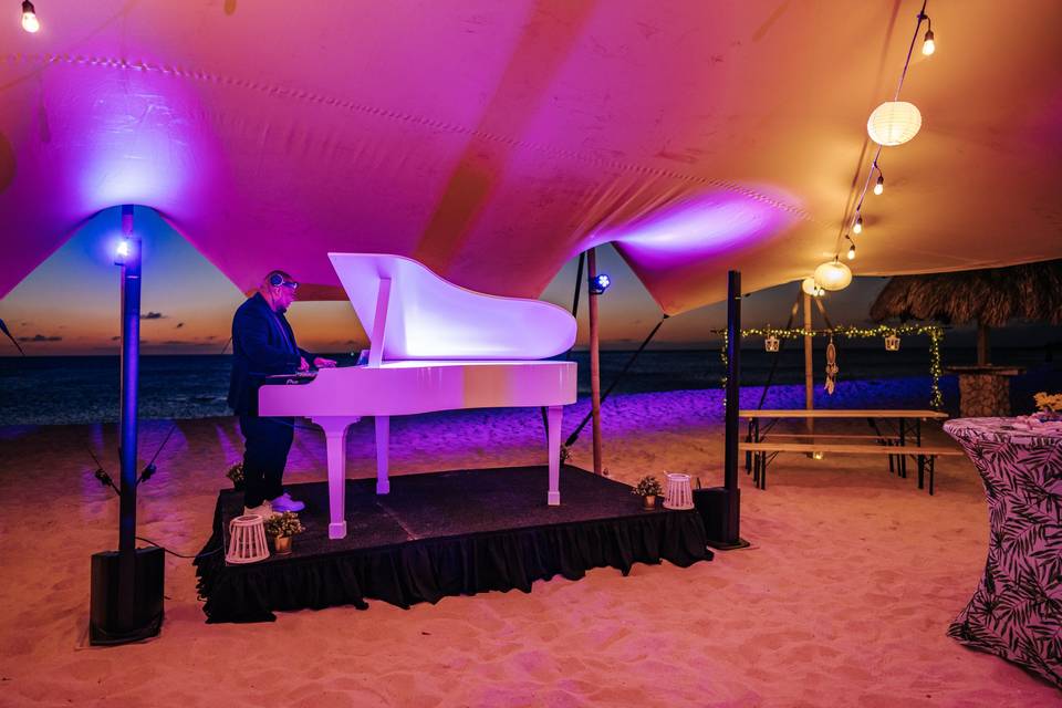 Our Piano as a DJ booth