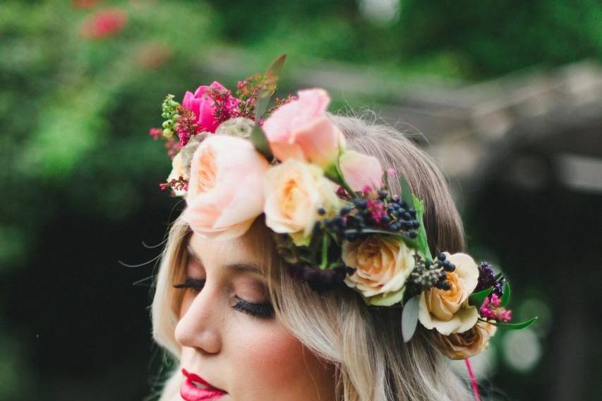 Floral hair crown