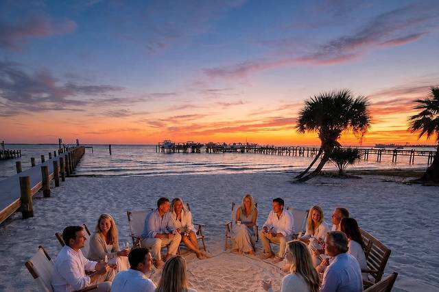 Hanging out on private beach
