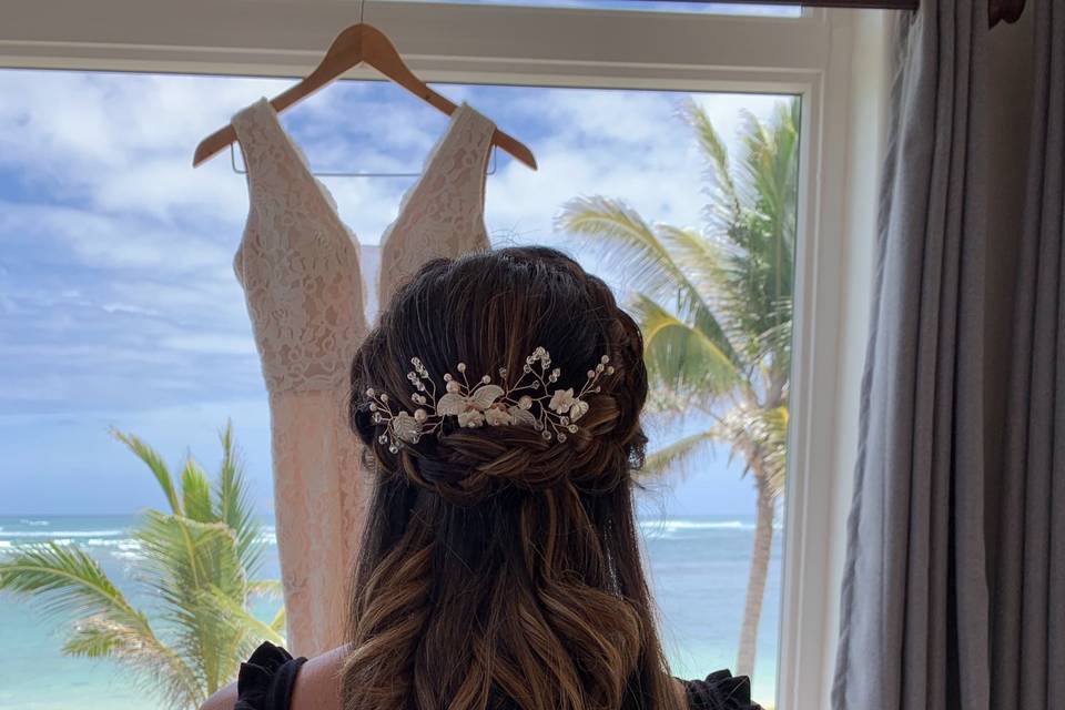 Hair & ocean view