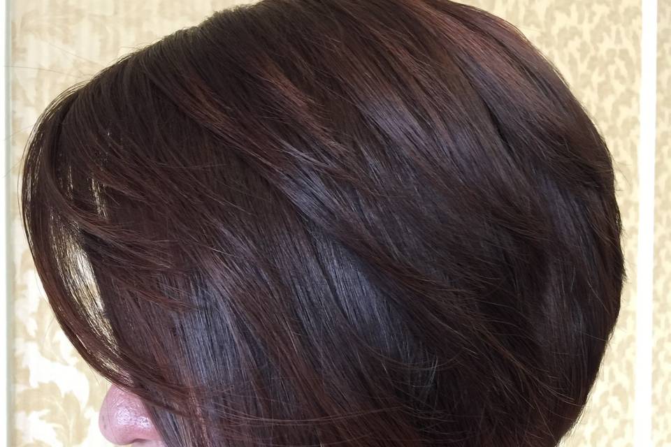 Sleek Blowout on short hair