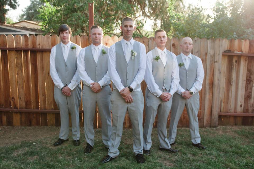 Groom and groomsmen
