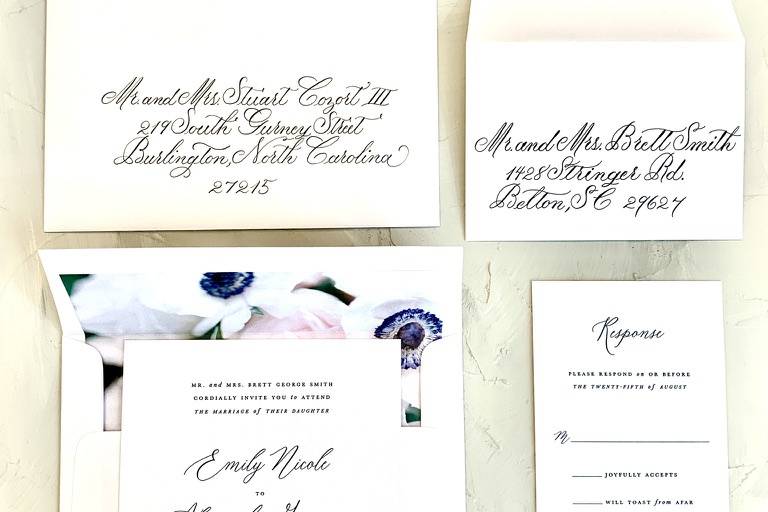 Wedding calligraphy