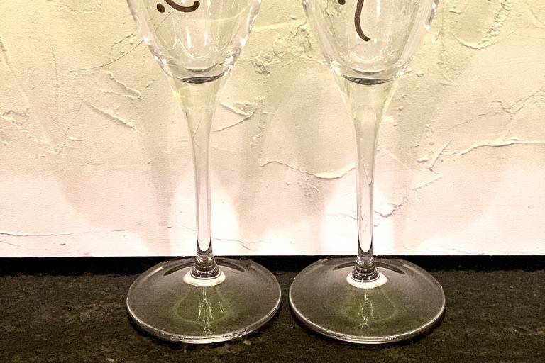 Mr. & Mrs. Champagne flute