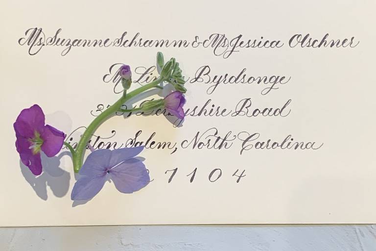 Custom grey ink wedding