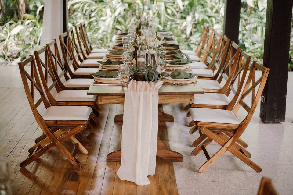 Rustic + Chic Table set up