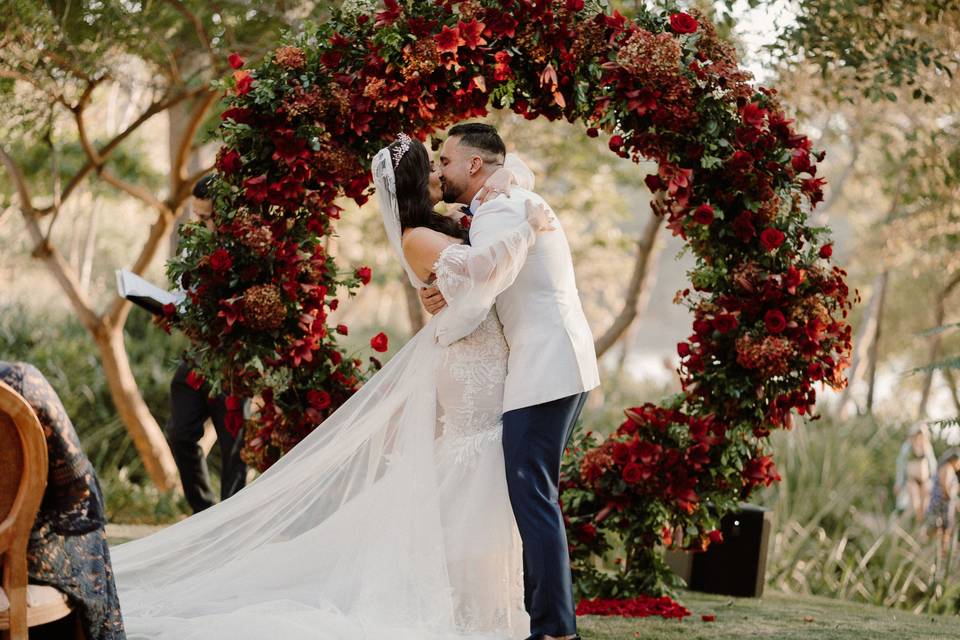 Red Florals Decor