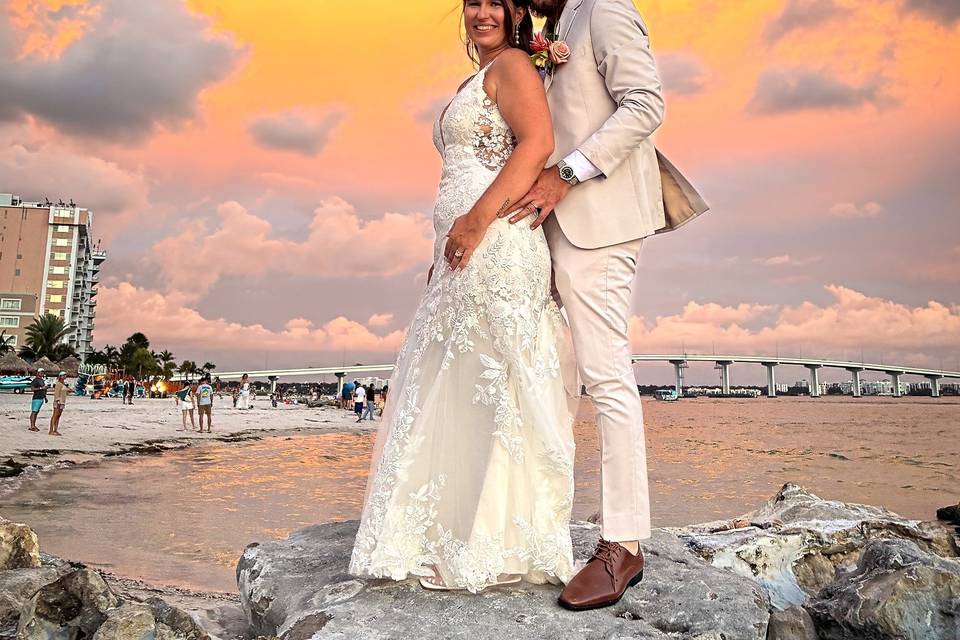 Beautiful Couple and Sunset