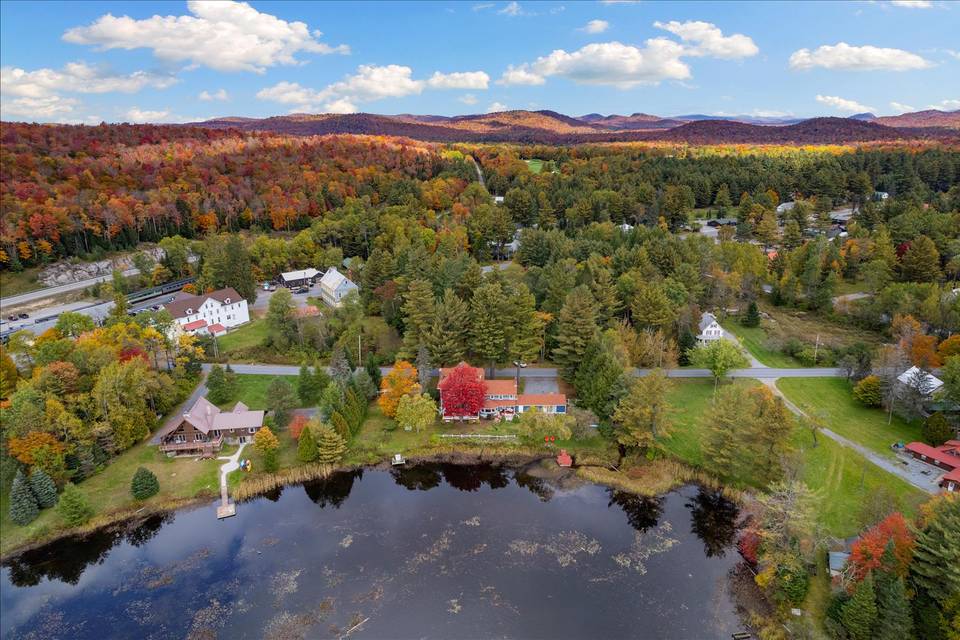 River cove facing the house