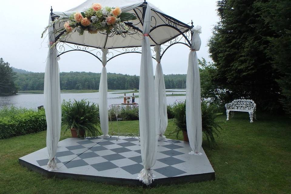 Wedding decor on property