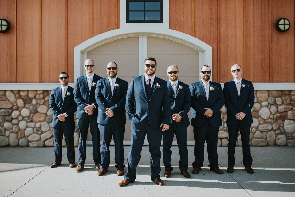 Groom and groomsmen