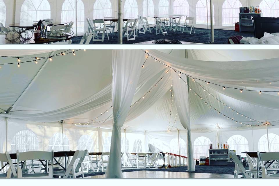 Tent Draping, Lighting