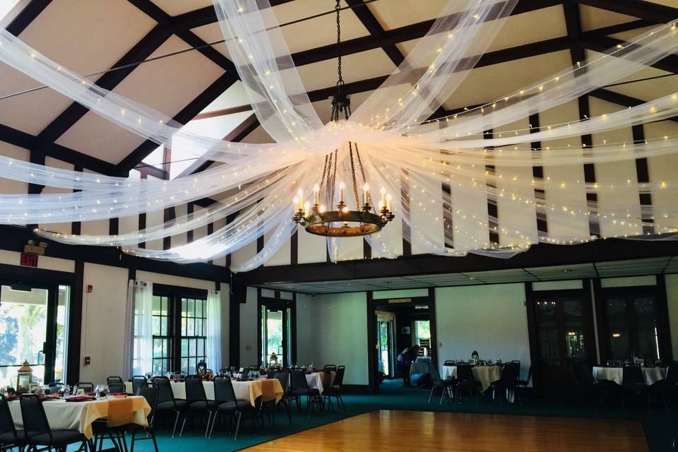 Ceiling Draping with Tulle