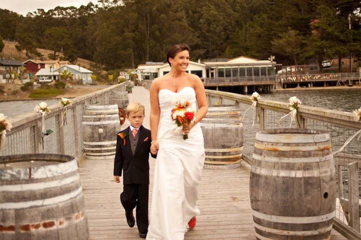 Bride with her boy