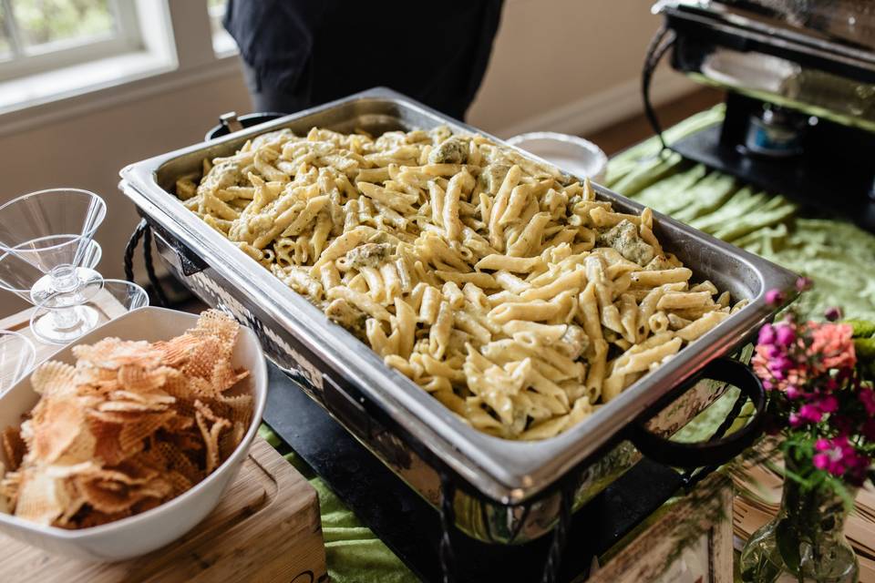 Pesto Chicken Penne Alfredo