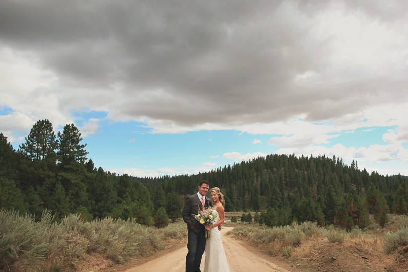 The groom and bride