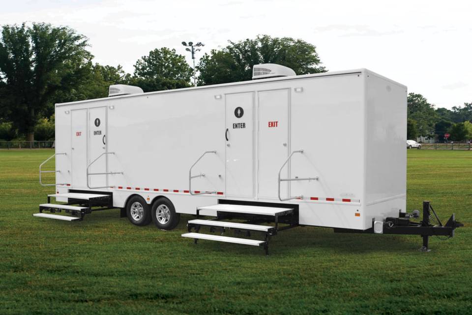 Four stall restroom trailer